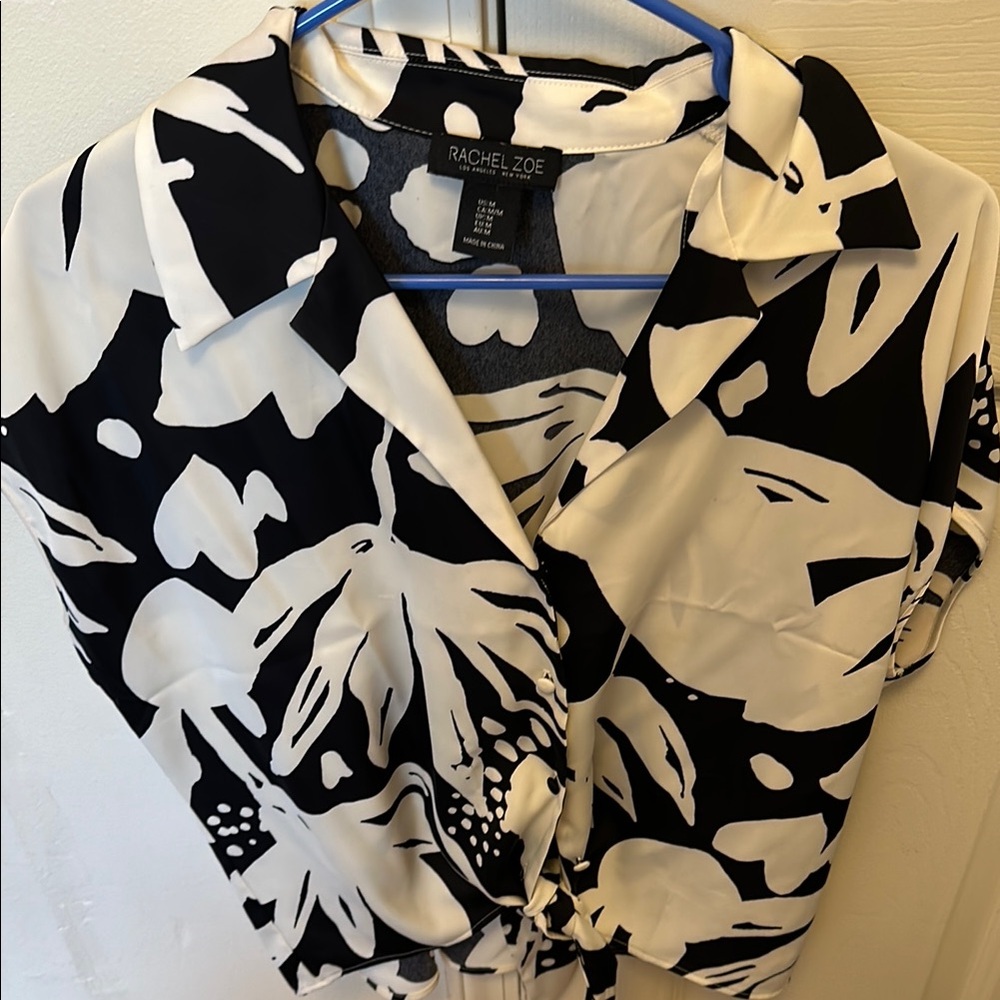 Rachel Zoe Monochrome Floral Top